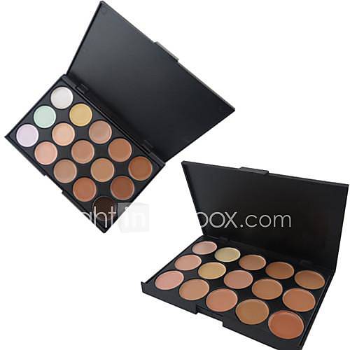 15 Colors 3in1 Professional Natural Concealer/Foundation/Bronzer Makeup Cosmetic Palette(Assorted 2 Color)