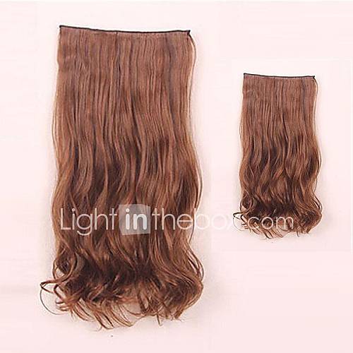 pince à cheveux synthétique dans l'extension de cheveux de vente chauds brun clair de 22 pouces pour la beauté