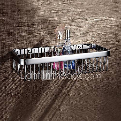 HPB™ Contemporary Chrome Finish Brass Wall Mounted Shower Baskets
