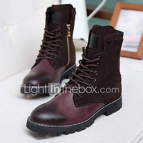 Les chaussures pour hommes à bout rond bottines en cuir bas du talon plus de couleurs disponibles