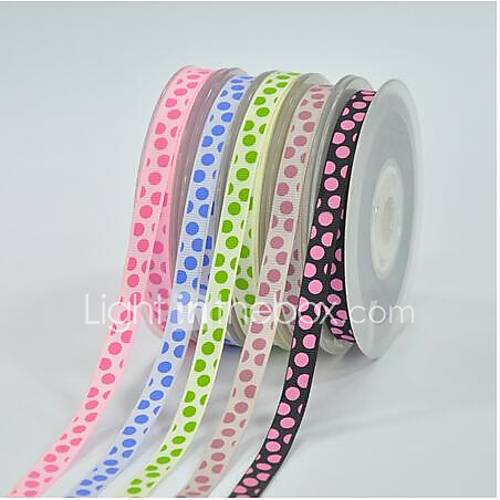 5/8 pouces polyester côtes taches colorées encre d'impression ribbon- 25 mètres par rouleau (plus de couleurs)