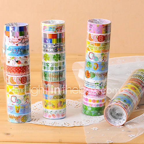 Image de adhÃ©sives de fantaisie adhÃ©sifs de scrapbooking ruban adhÃ©sif 2,2 m (10 pcs de couleur alÃ©atoire)
