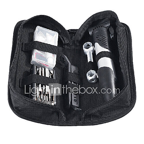 HINWIN Multi-Functional Portable Bike Repair Tool Kit Including Tire Repair Kit and Pump