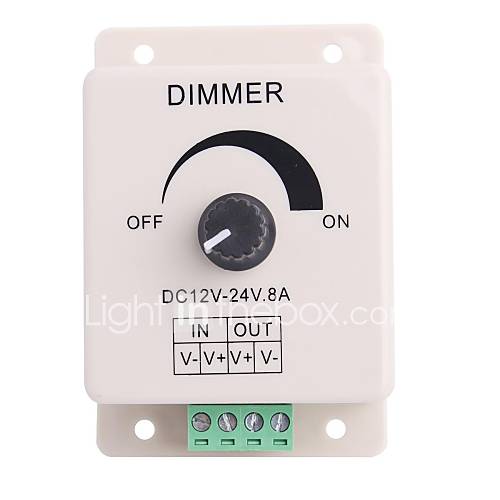 Image de 8a 1 canal conduit bouton de commande fonctionnant gradateur pour lampe de bande conduit (dc 12v-24v)