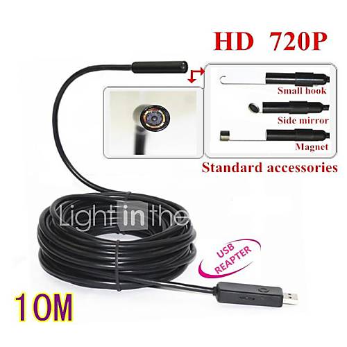 10M 720P Mini USB IP67 Waterproof 7mm Lens Endoscope Borescope Snake Inspection Camera with LED Light