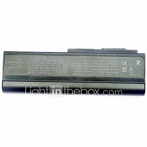 6600mah batterie d'ordinateur portable asus pro62 pro64 m50 m60 M70SA n43 n53 x55 a32-m50 a33-m50 a32-x64 noir
