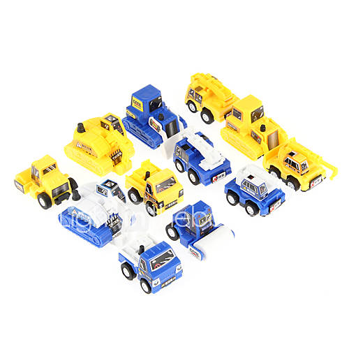 12pcs enfants vous amuser traction voiture jouet de construction de mini ingénieur