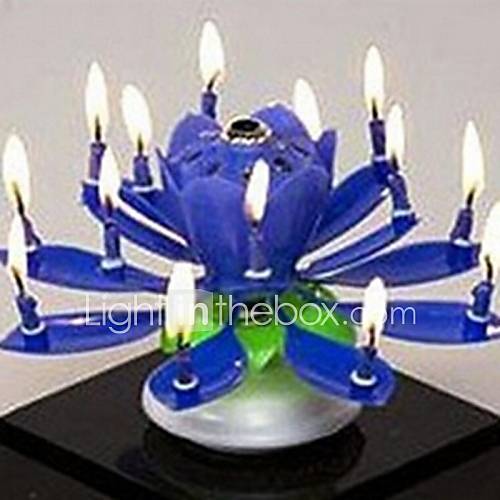 Plastic Spinning Musical Birthday Flower Candle 2157308 2016 3.19