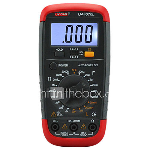 UA4070L Resistance Capacitance Meter Tester 20Ω～2000MΩ 2000PF～200UF 20mH~20H Manual Range with Backlight