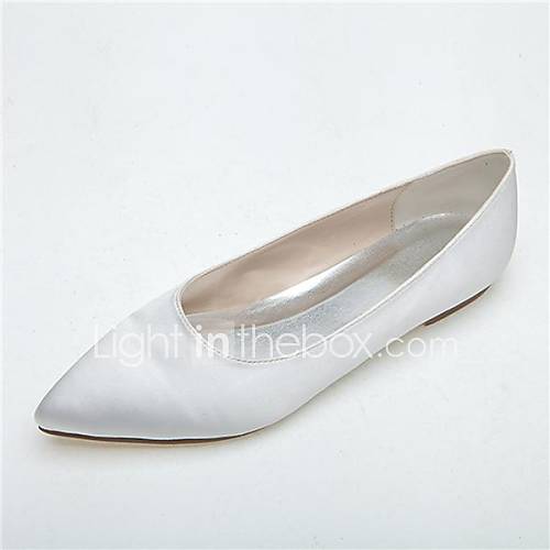 satin pointed flats