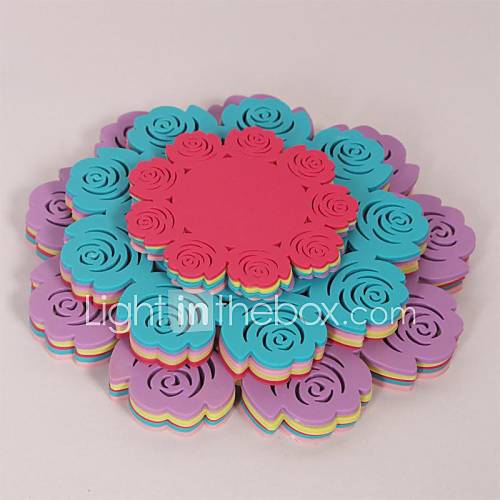 (3PC/SET) Rose Shaped Antiskid Heat-resistant Silicone Cup Bowl Pan MATS 4