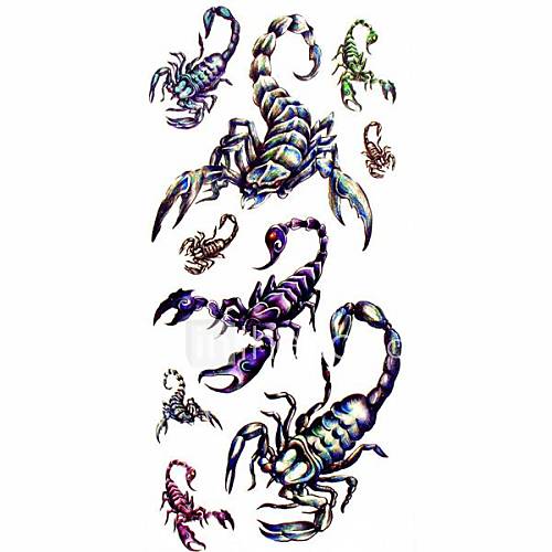 1pc Big Scorpion Waterproof Tattoo Sample Mold Temporary Tattoos Sticker for Body Art(18.5cm8.5cm)