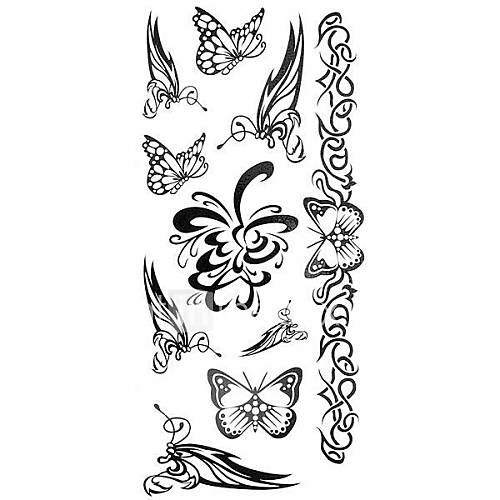 1pc Women Butterfly Bracelet Waterproof Tattoo Pattern Temporary Tattoos Sticker for Body Art(18.5cm8.5cm)