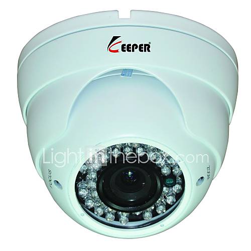 dôme de métal en plein air 1/3 dis 800tvl LED IR lentille caméra de surveillance de sécurité à focale variable