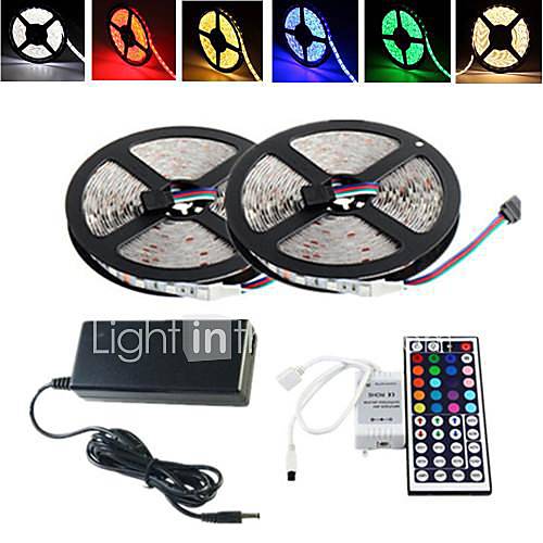Image de Bandes Lumineuses LED Flexibles Ensemble de Luminaires Barrette d'Eclairage RVB lm AC100-240 V 10 m diodes Ã©lectroluminescentesRouge Vert