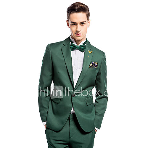 Dark Green Slim Fit Two-Piece Suit