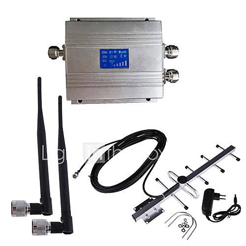 New LCD GSM 900MHz Cell Phone Signal Repeater Booster Amplifier Antenna Kit