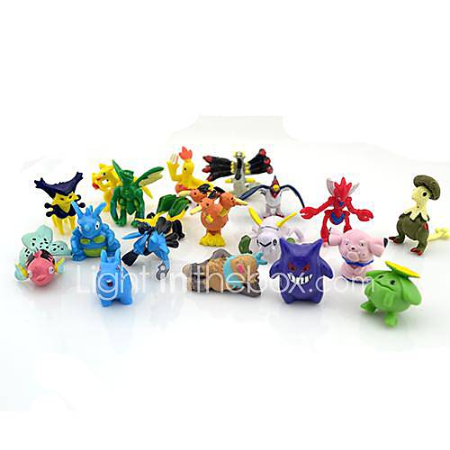 l'action de mini PVC Figure de jeu de 24pcs pokemon (couleurs aléatoires)