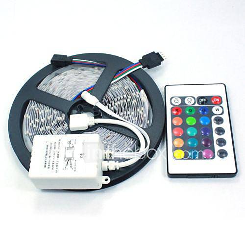 Image de 5m 5050 rgb 150 leds et 24 touches tÃ©lÃ©commande led lampe Ã  lampe