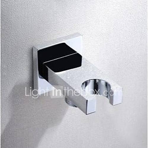 Solid Brass Chrome Finish Wall Mounted Hand Shower Holder With Water Distributor