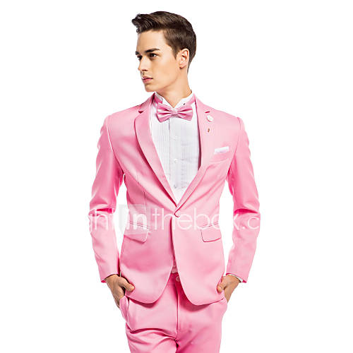 Pink Slim Fit Two-Piece Suit
