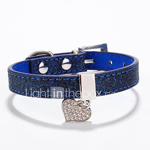 Image de Chat / Chien Colliers Strass Rouge / Incanardin / Violet / Or / Argent Cuir PU