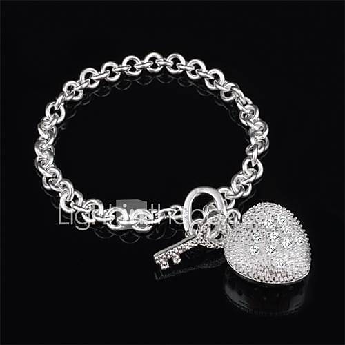 Ou Weixi incrustés de pierres rétro accessoires cardiaques bracelet