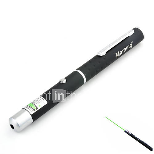 Marsing LD-02 5mW 532nm 8000M stylo laser vert - noir et gris Blanc
