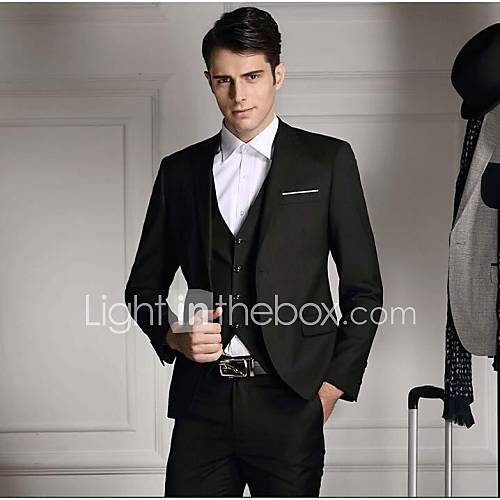 Men's Business Casual Slim Fit Three-Piece Suit (More Colors)