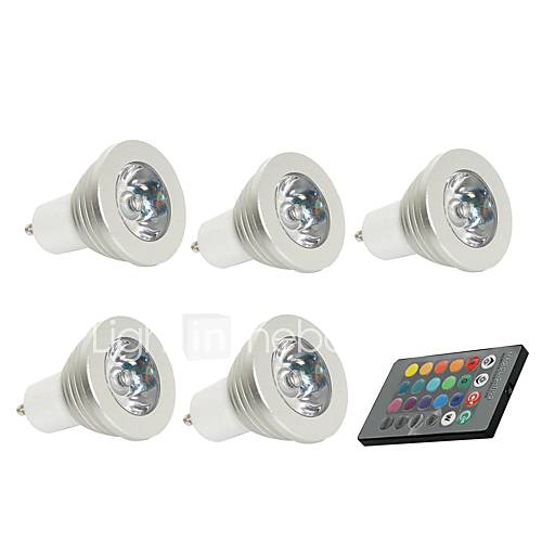 Image de 3W GU10 Spot LED 1 150 lm 5000 K CommandÃ©e Ã  Distance DÃ©corative AC 85-265 V