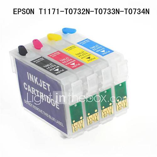 Bloom Epson T1171 / t0732n / t0733n / t0734n cartouche d'encre rechargeable pour Epson Stylus T23 / T24 / TX105 / tx115