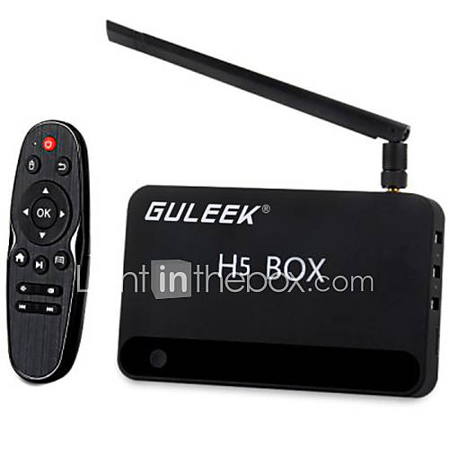 Quad Core RK3188 Android 4.2 Smart TV Box H5 avec affichage numérique, Wifi, Bluetooth, LAN, OTG, USB, HDMI, TF, AV