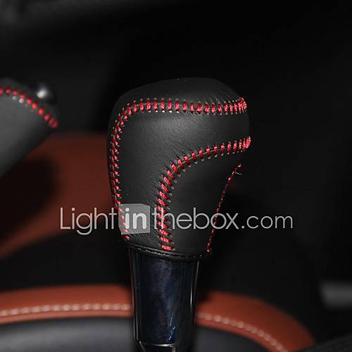 Xuji ™ véritable vitesses en cuir couvercle du pommeau de levier noir pour 2012 Toyota Camry 2013 RAV4 automatique