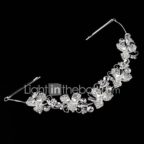 Womens Rhinestone Alloy Imitation Pearl Headpiece Wedding