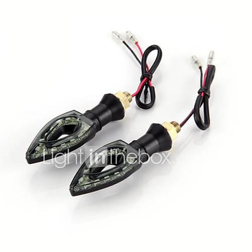 Image de 2pcs moto indicateur de l'ampoule de clignotant orange 12 cms a menÃ© la lumiÃ¨re 12v 1s