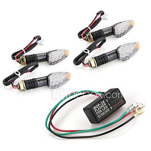 Image de 4 piÃ¨ces 10 LED ambre moto tour signal de voyant clignotant relais clignotant