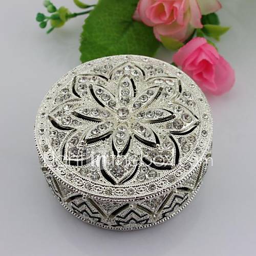 Best Wedding Gifts Alloy Metal Jewelry Trinket Box With Diamond 2408472