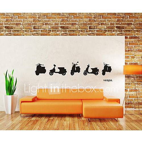 Wall Stickers Wall Decals, Home Decoration Vespa Motor Poster PVC Mural