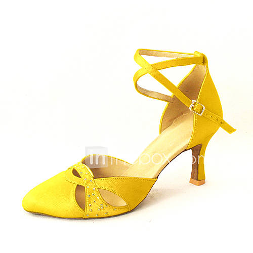 Image de Chaussures de danse(Noir Bleu Jaune Rose Violet Rouge Blanc Or) -PersonnalisablesSatin-Moderne Salon