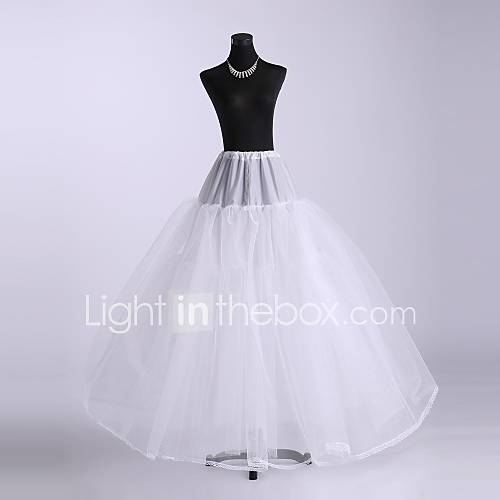 floor length white slip