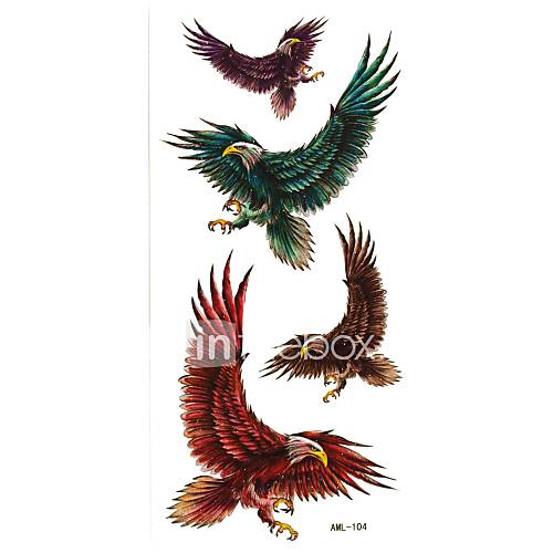 1Pc Eagle Tattoo Sticker 18.5x8.8CM