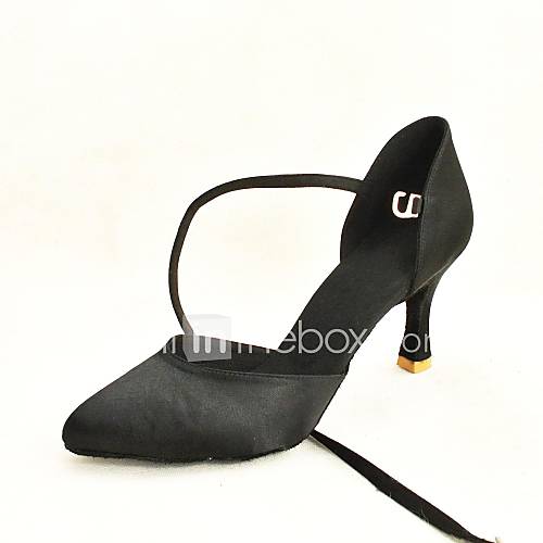 Image de Chaussures de danse(Noir Bleu Jaune Rose Violet Rouge Blanc Fuchsia) -Personnalisables-Talon PersonnalisÃ©-Satin-Moderne Chaussures