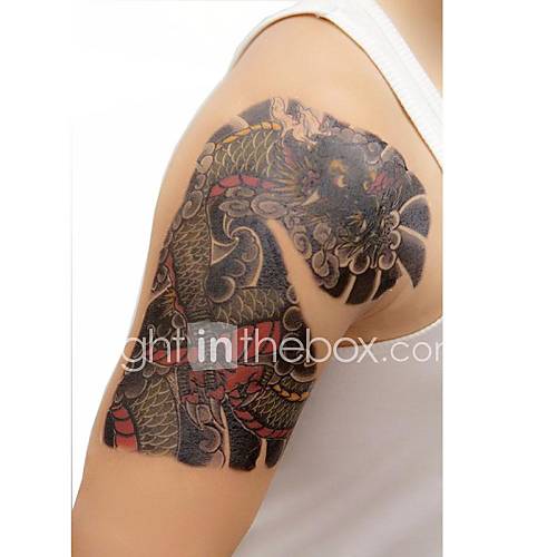 1 pcs étanche image couleur Tengyun du motif de tatouage de dragon autocollants