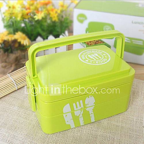 portable boîte de lunch en plastique, plastique 14 × 13 × 5 cm (5,6 × 5,2 × 2,0 pouces) de couleur aléatoire