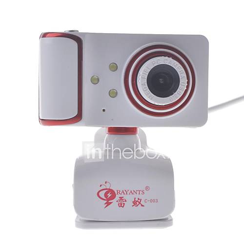 rayants c-003 webcam 8.0MP hd avec la lumière de la vision de nuit / micphone