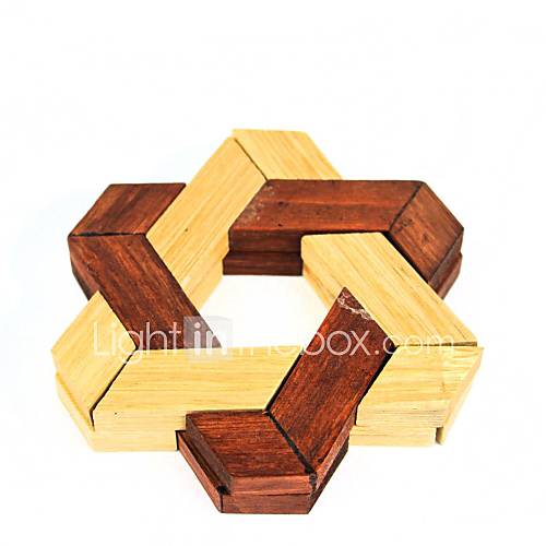 déverrouiller hexagonale bois jouet puzzle