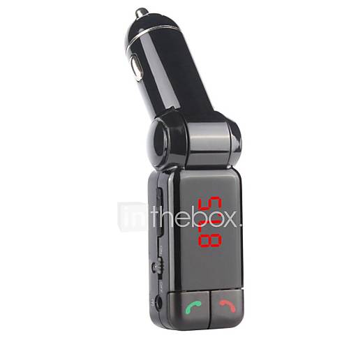 Image de Bluetooth chargeur de voiture USB double aux-Ã©metteur FM main libre micro pour iPhone 6 6 Plus 5s 4s et autres