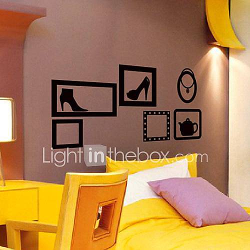 Wall Stickers Wall Decals, Modern Simple frame combination PVC Wall