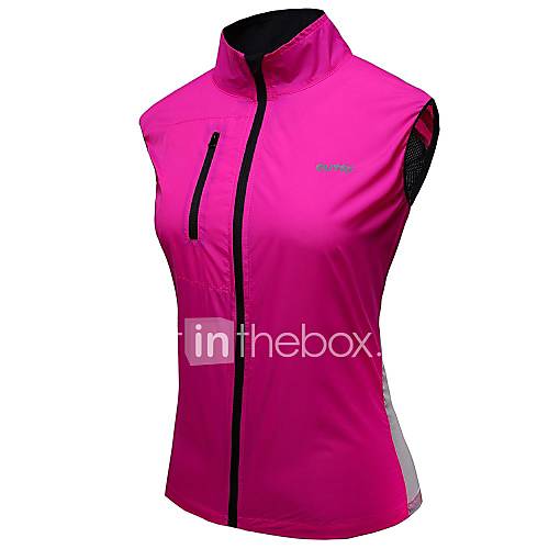 OUTTO Women's Bike Vest Reflective Waterproof Breathable Pink Autumn