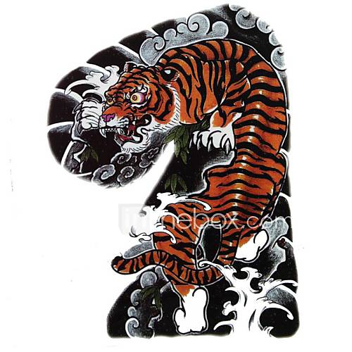 1 pcs tigre imperméable couleur image motif tatouage autocollants